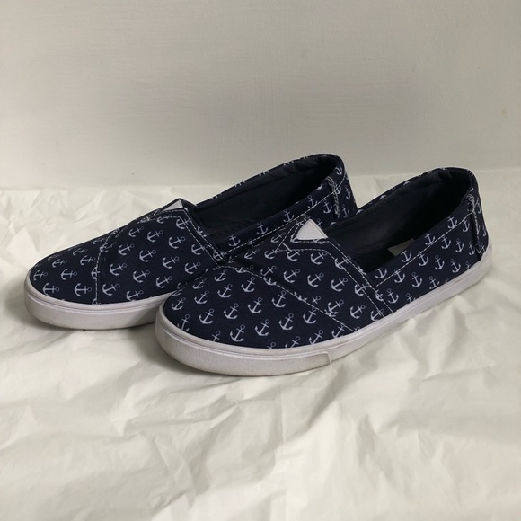 Tommy Bahama Women’s Size 8.5 Blue Nautical Anchor Slip on Shoes - Picture 2 of 11